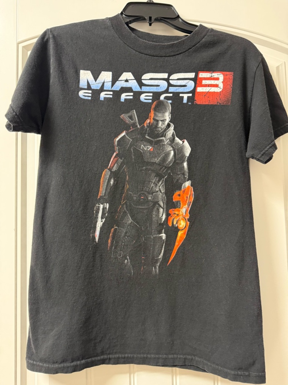 Mass Effect 3 Black Graphic Tee - N7 Commander Shepard